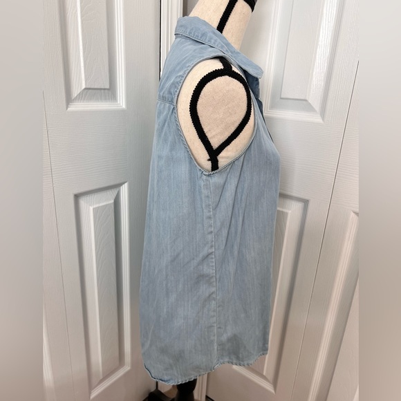 Chambray Button Down Blouse by Velvet & Heart - Picture 3 of 11